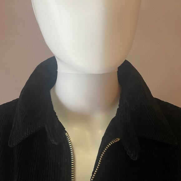 🍀🍀Jones New York Sport Black Corduroy Jacket Large - Picture 2 of 7